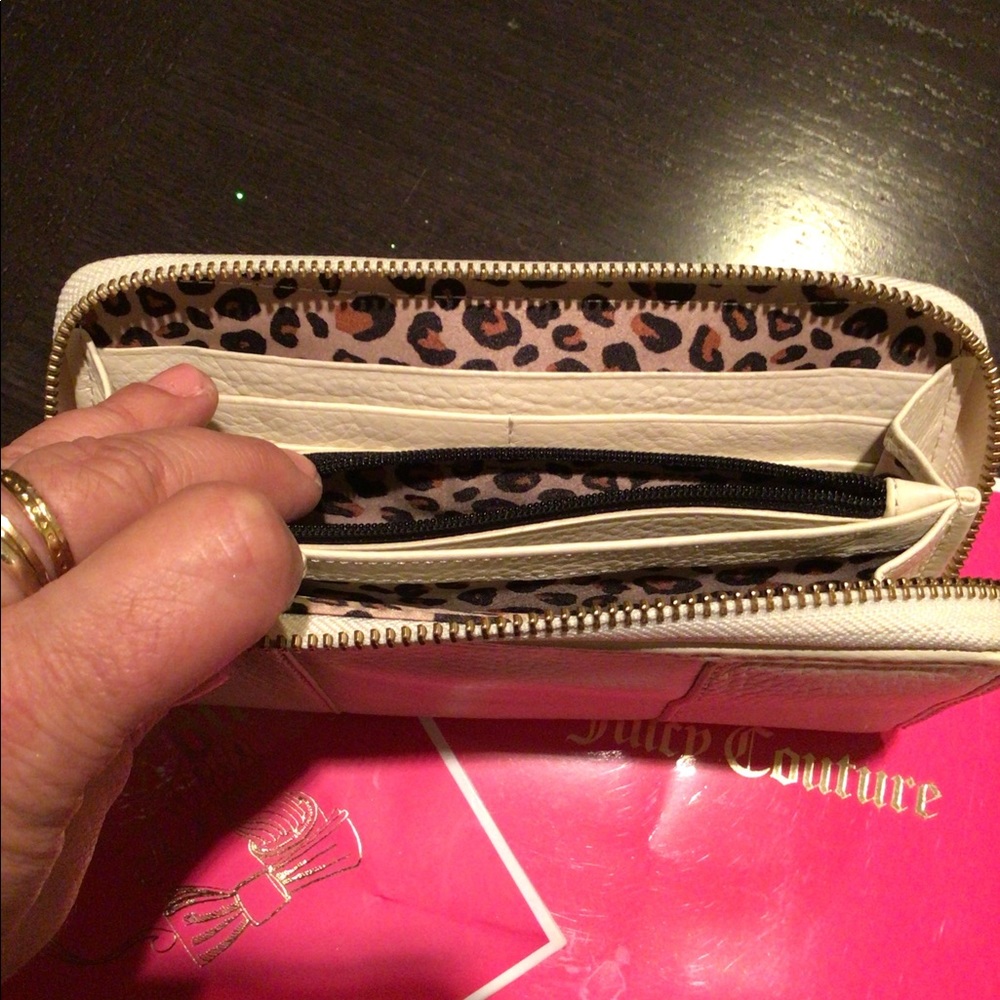 NWT vintage juicy couture white leather wallet black label - Picture 5 of 9